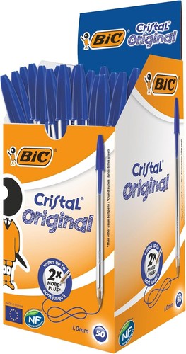 Bic penne blu sfera cristal - bic, sfera,
